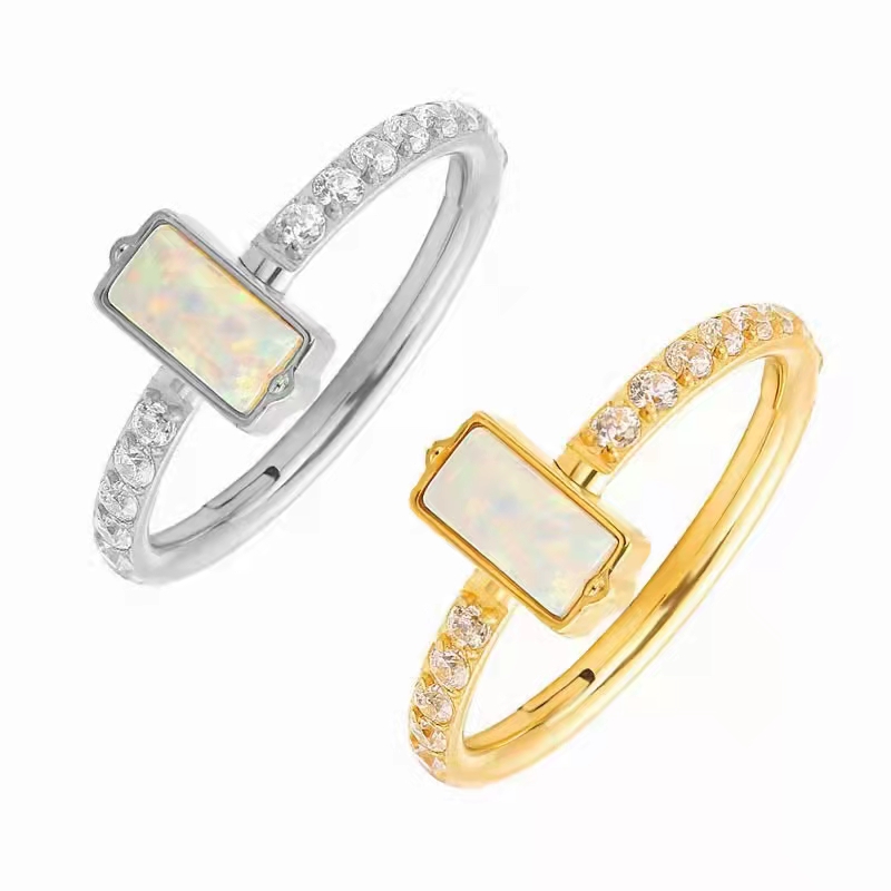 Clicker Ring Seamless - 10 pz Acciaio Chirurgico 316L Opale