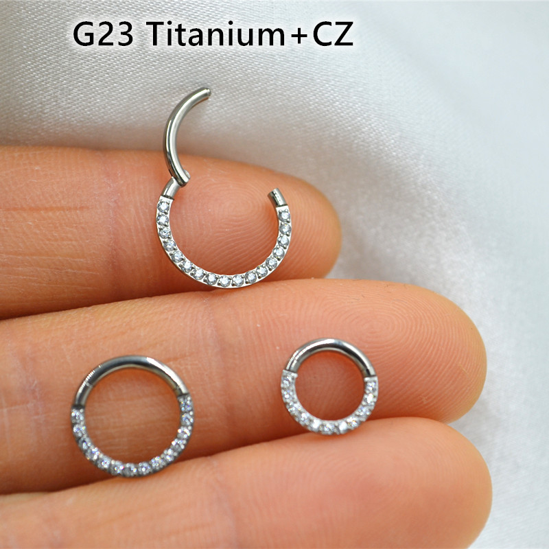 Clicker Ring Seamless - 10 pz/lotto G23 Titanio Naso Senza