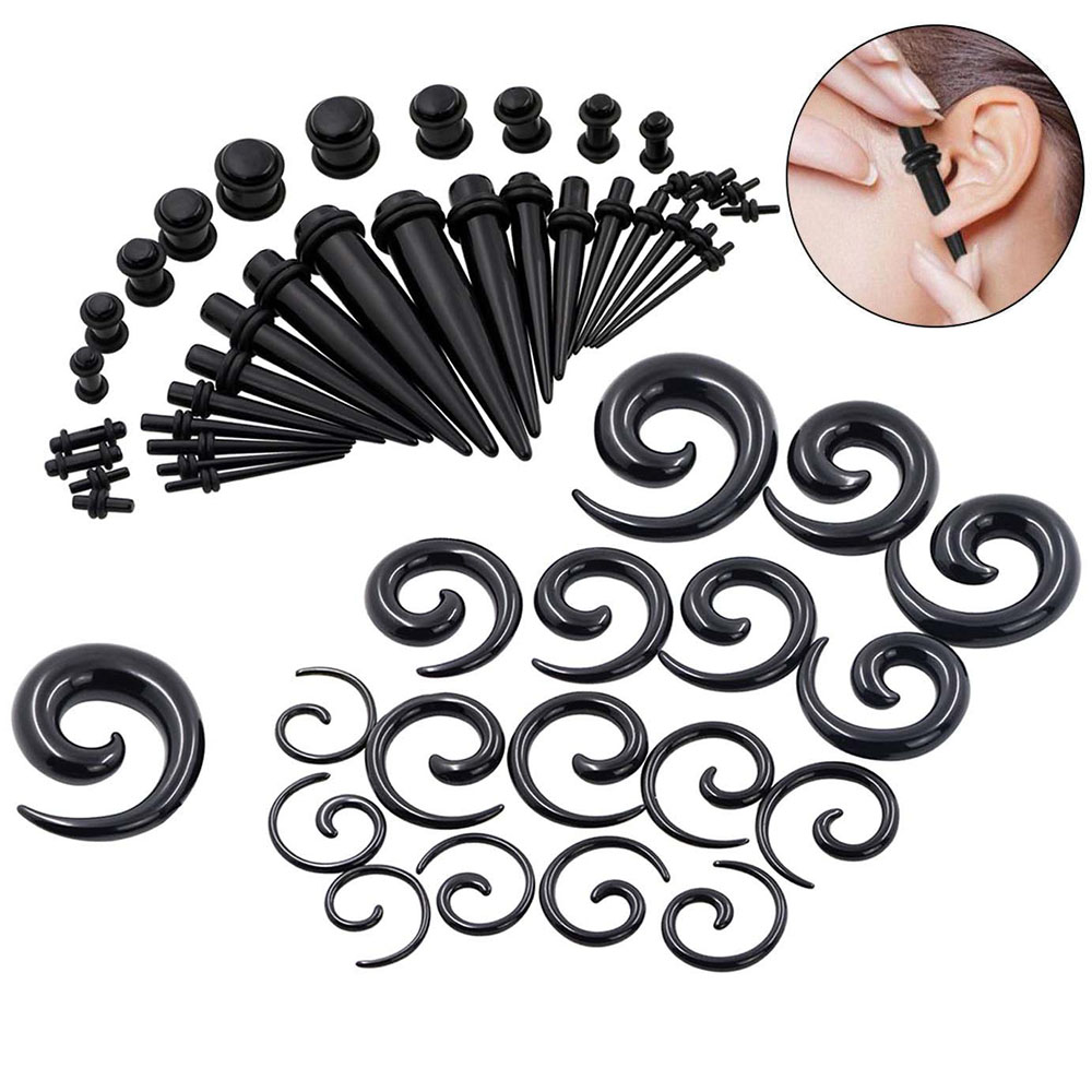 Body Jewelry Ear Plugs - 1 Set Kit conico per l'orecchio