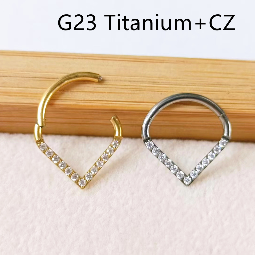 Clicker Ring Seamless - 10 pz G23 Titanio F136 CZ
