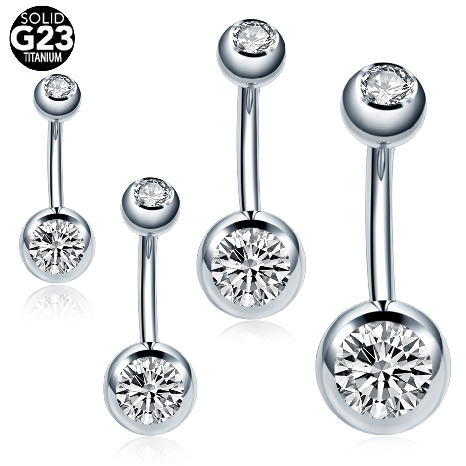 Belly Bar Titanium - 10 Pz/lotto 14G Titanio Penetrante All'ombelico