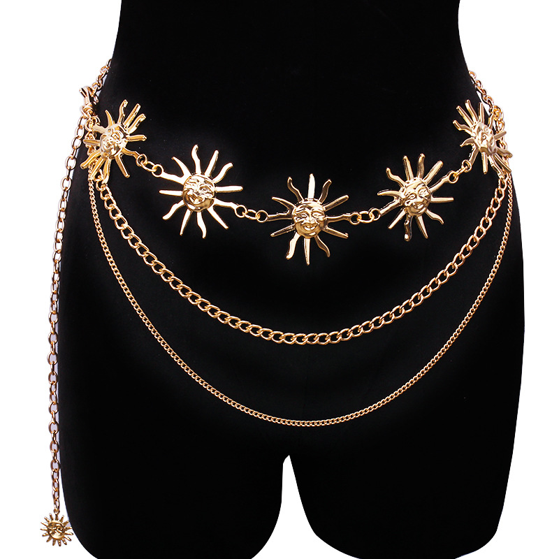 Body Jewelry Online - Grosso multistrato punk gotico luna sole