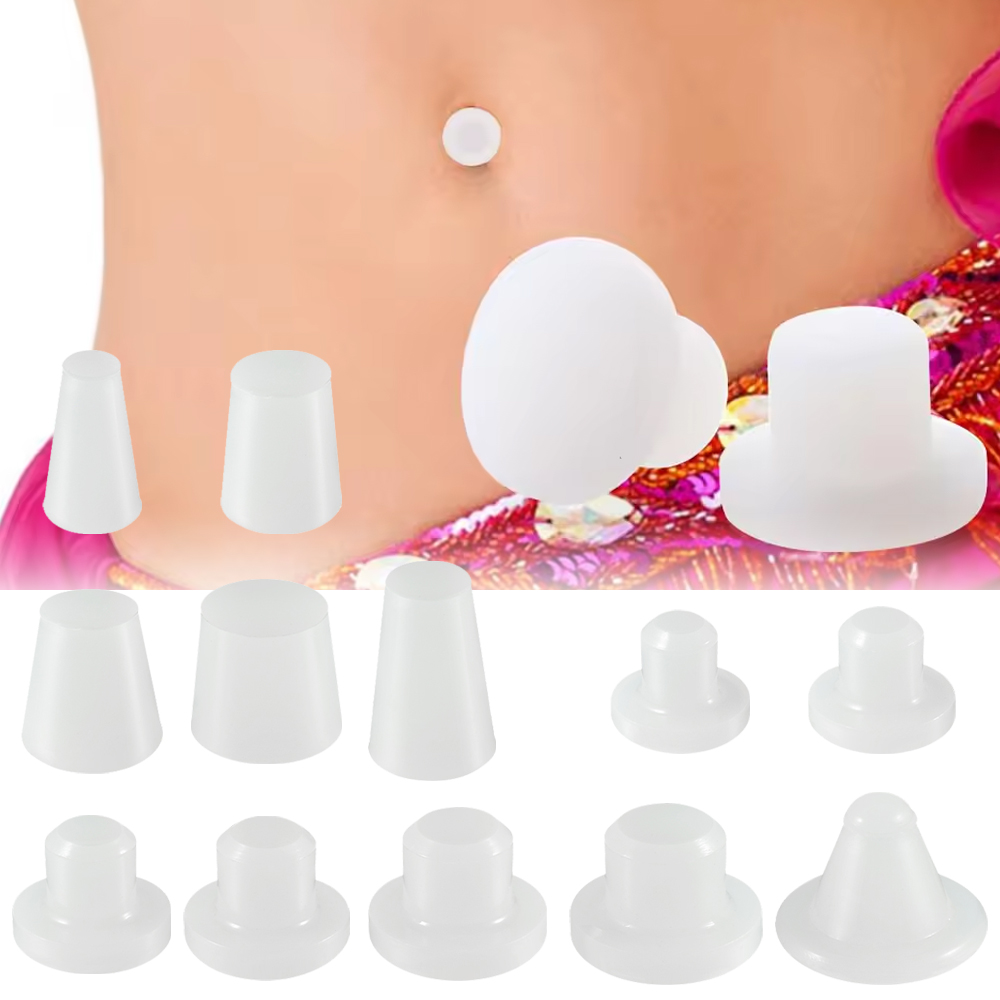 Body Jewelry Repair - 1-50 Pezzi Tappo Ombelicale in Silicone,