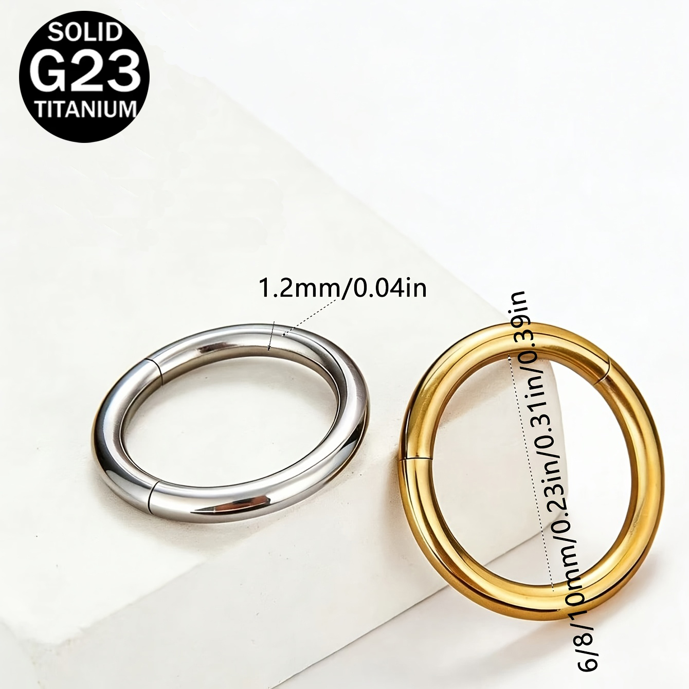 2pcs/Set G23 Titanio Naso Anel - Clicker Ring Seamless recensione e prezzo