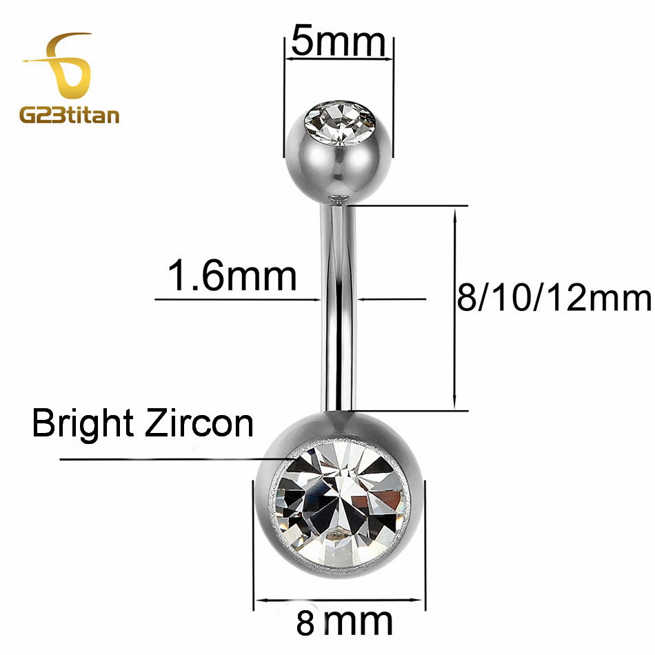 G23Titian 14G 8mm 10mm 12mm Ti - Belly Bar Titanium recensione e prezzo