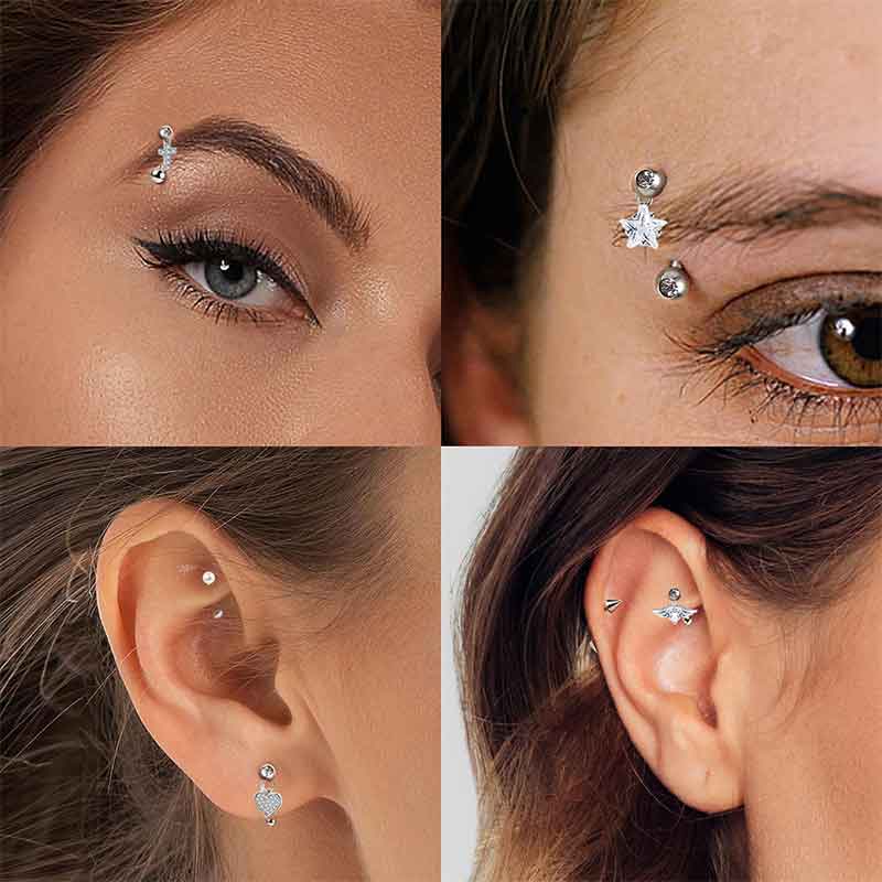 1pc Ear Piercing Helix Daith T - Belly Bar Titanium recensione e prezzo