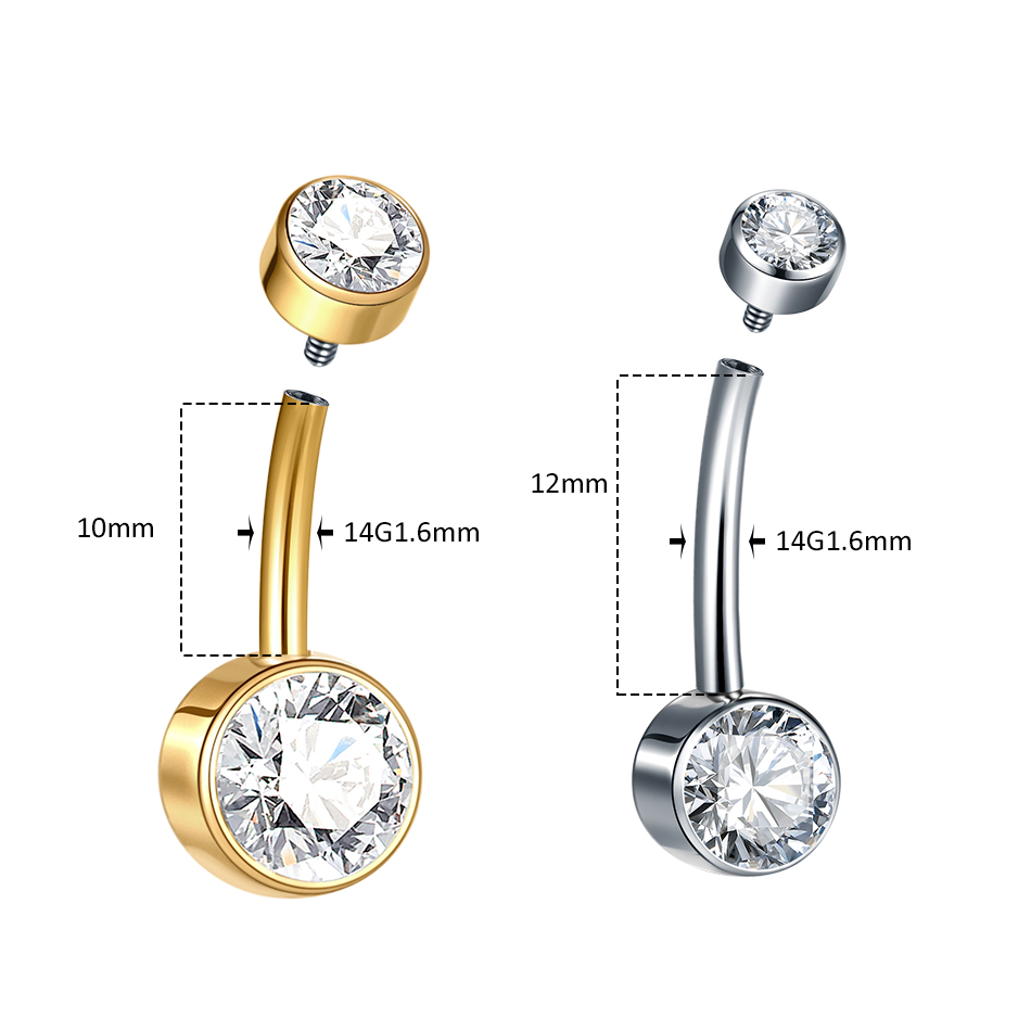 5/10 pezzi anello per ombelico - Belly Bar Titanium recensione e prezzo