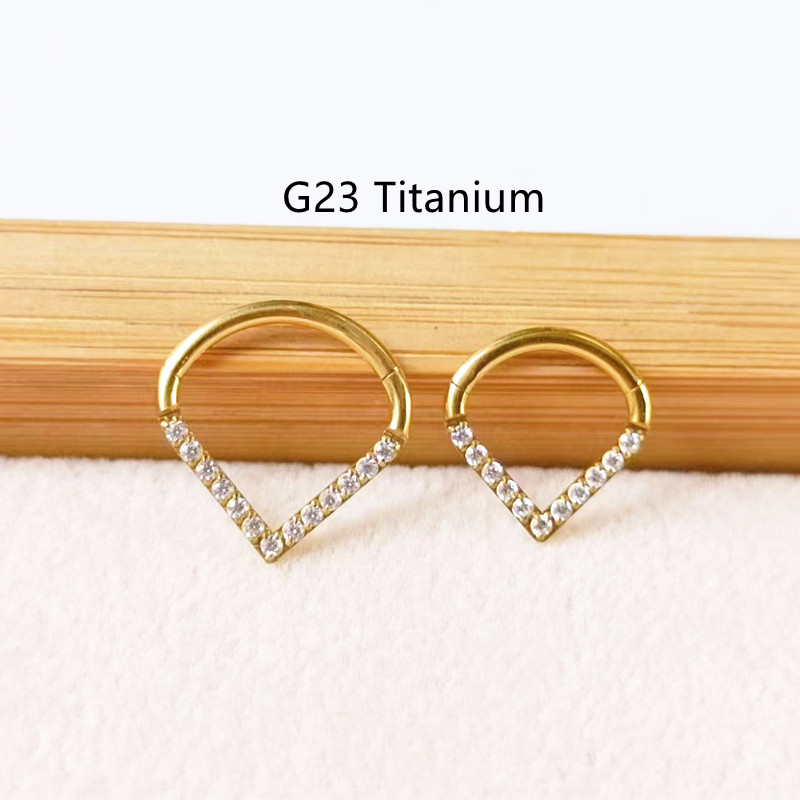 10 pz G23 Titanio F136 CZ Cuor - Clicker Ring Seamless recensione e prezzo