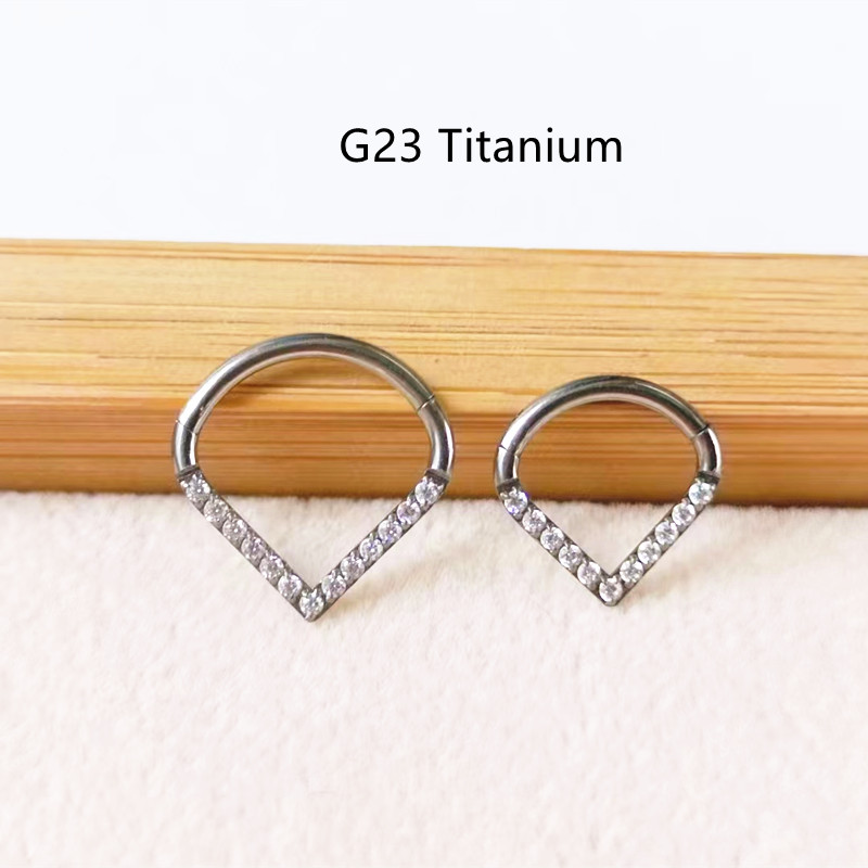 10 pz G23 Titanio F136 CZ Cuor - Clicker Ring Seamless recensione e prezzo