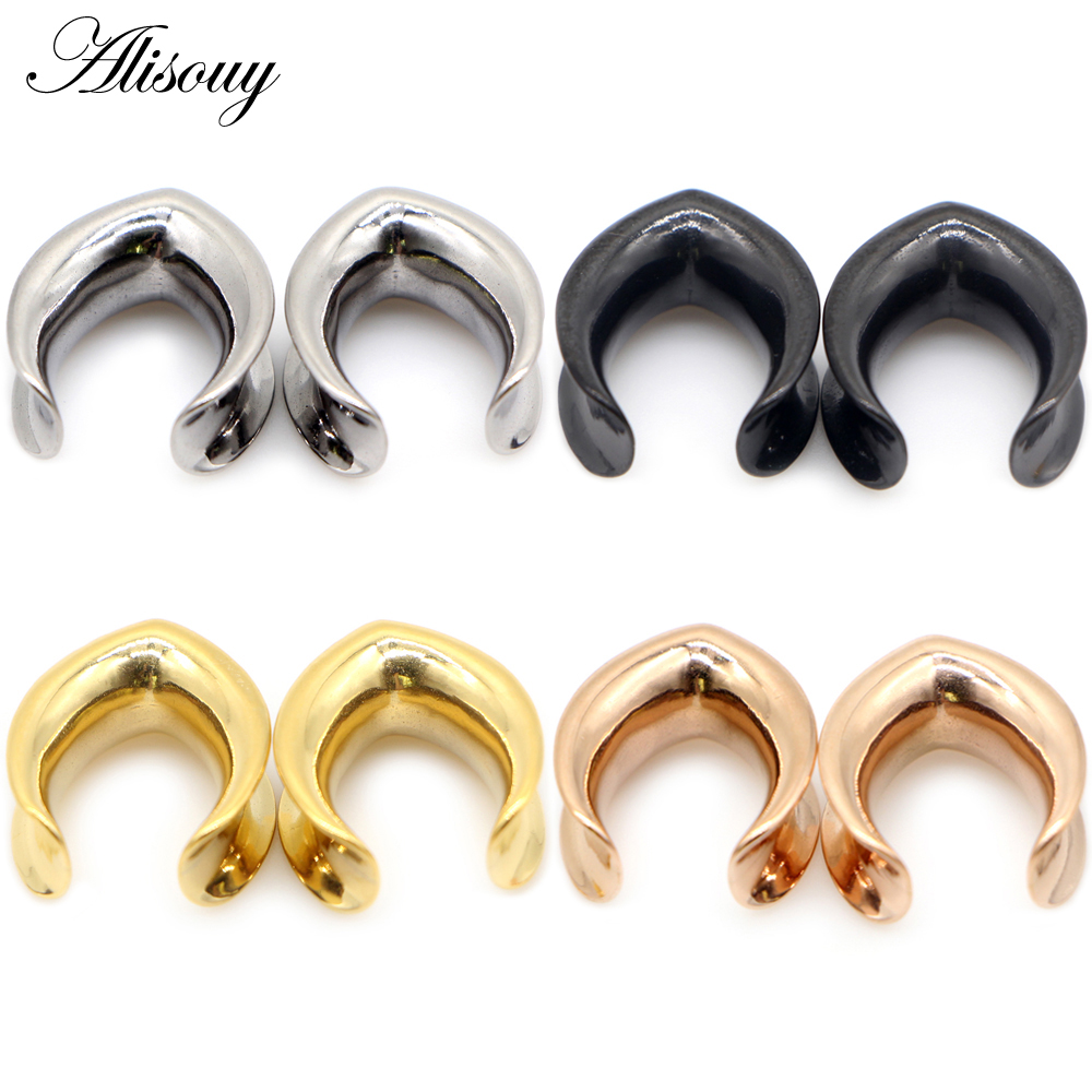 Alisouy 2 pz. 6mm-30mm Tunnel  - Body Jewelry Ear Gauges recensione e prezzo