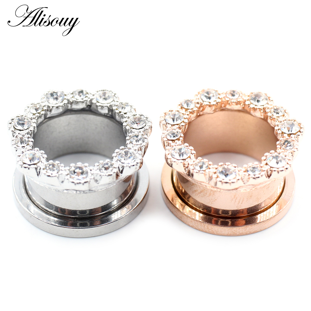 Alisouy 2 pezzi in acciaio ino - Body Jewelry Ear Gauges recensione e prezzo